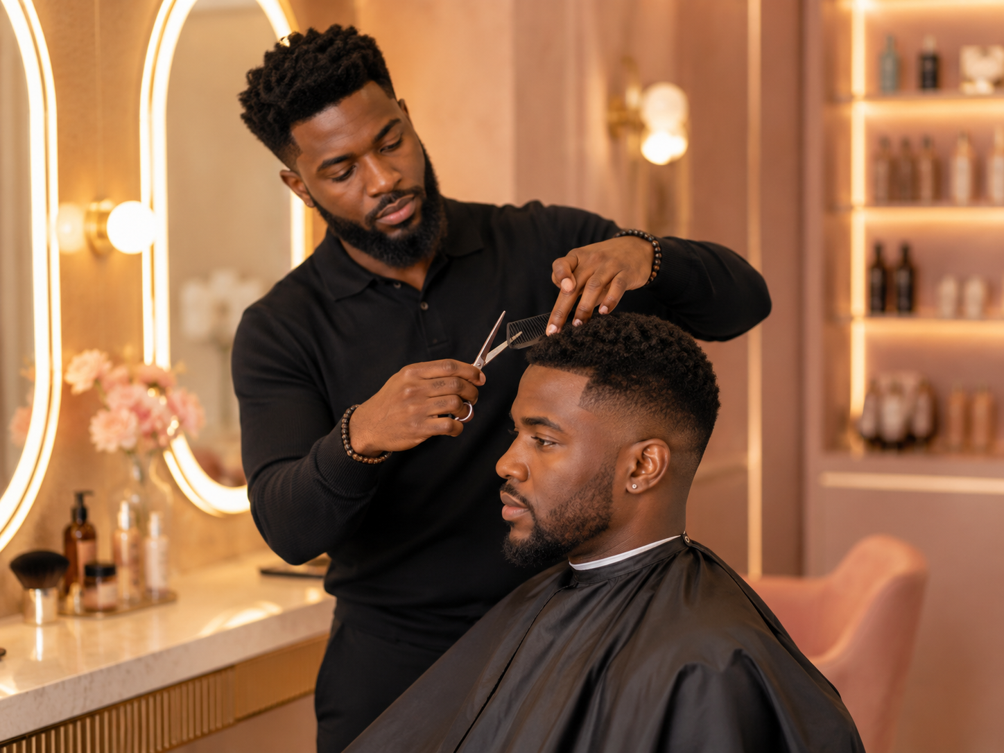 Professional haircut at Kaziara Beauty Studio